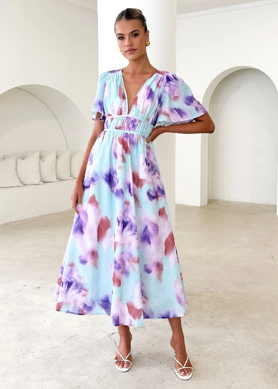 Midi dresses with sheer panels for a touch of allureYuliana Midi Dress - Lilac Floral