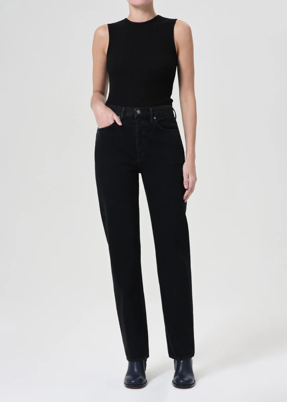 Embroidered Denim Top with Intricate PatternsAgolde - 90's Pinch Waist Long