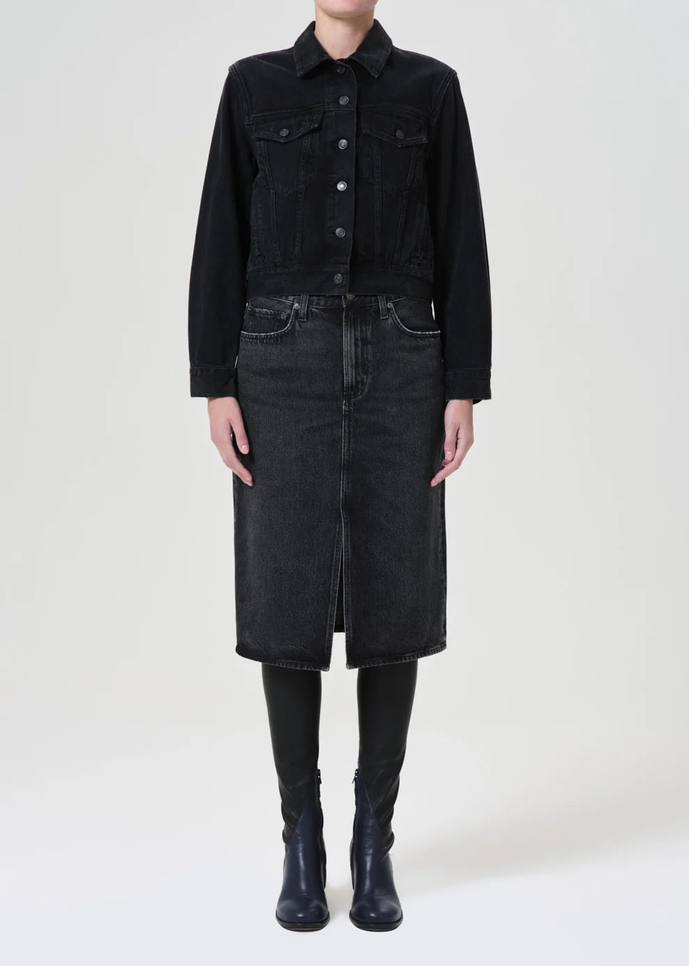 Denim Top with a Belted Waist for a Defined SilhouetteAgolde - Gaia Pencil Skirt