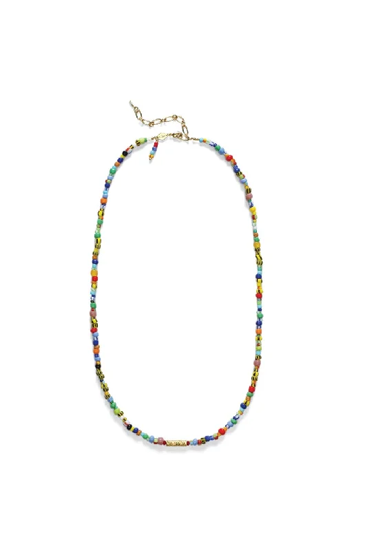 Denim Top with a Peplum Hem for a Flirty and Feminine LookAnni Lu Wavy Alaia Necklace - Multi