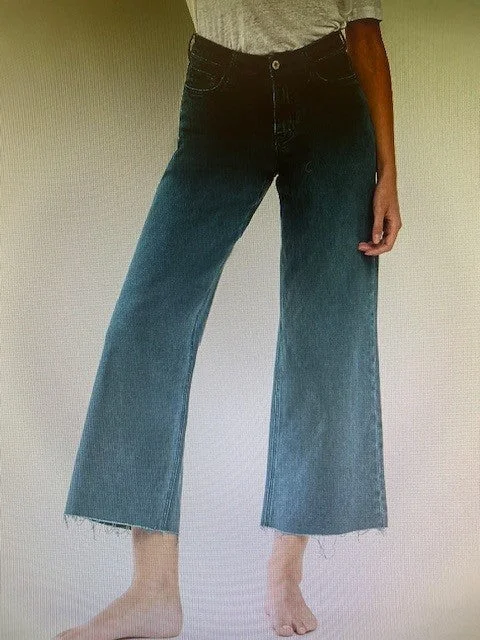 Denim Top with a Metallic Accent for a Shiny LookBalsam Wide Leg Jeans
