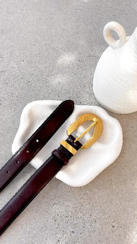 Ripped Denim Top for a Rebellious Fashion StatementEvelyn Belt - Burgundy