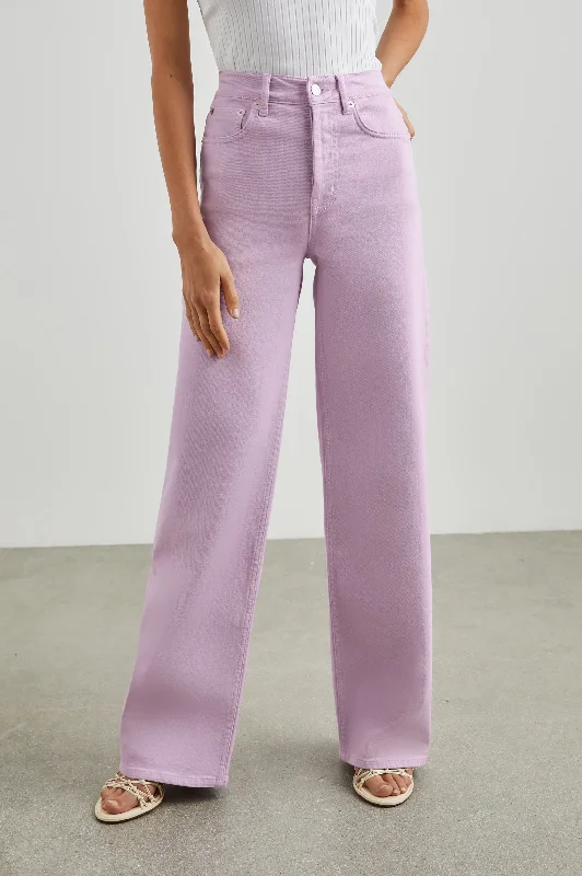 Washed - Out Denim Top for a Vintage AestheticGETTY WIDE LEG - LILAC