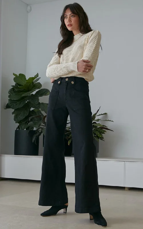 Button - Down Denim Top with a Classic DesignHildy Ivory Cotton Top
