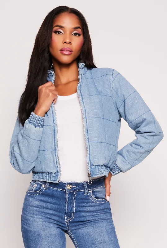 Bootcut women jeans to complement various shoe stylesHaute Monde Denim Quilted Jacket
