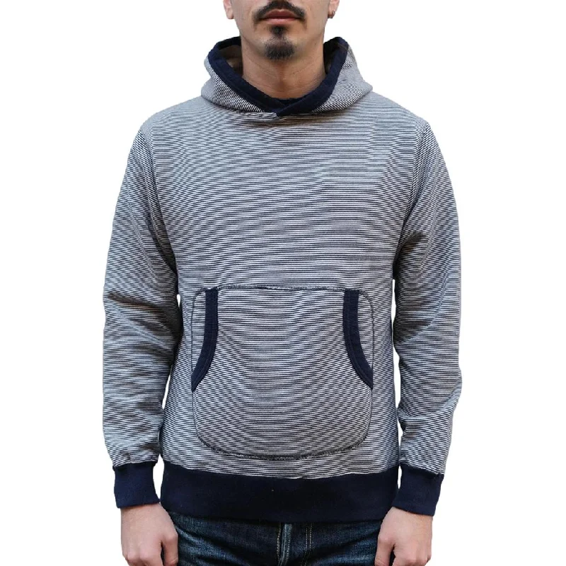 Distressed women jeans for a trendy and edgy lookLoop & Weft SZ Vintage Pinborder Knit Hooded Sweatshirt (Navy)