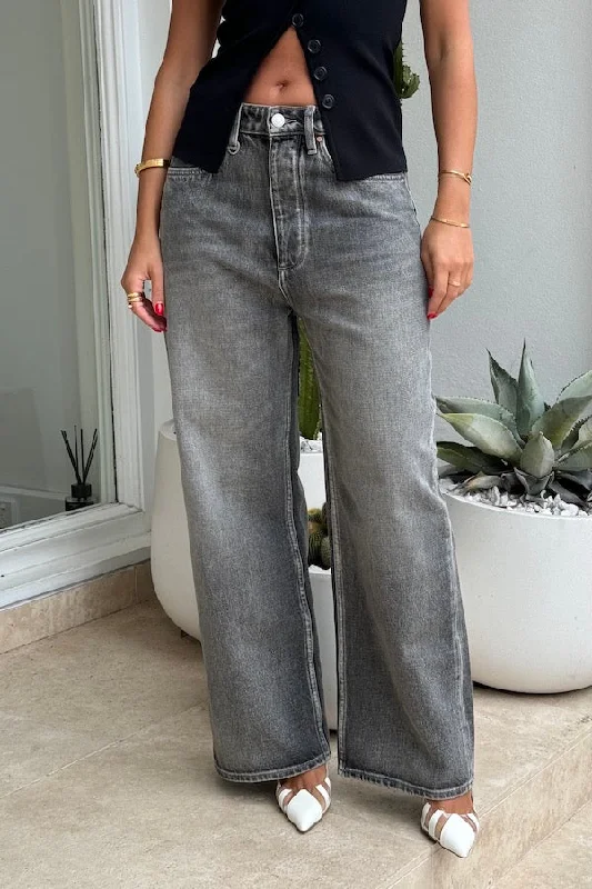 Washed - Out Denim Top for a Vintage AestheticYoko Relaxed Imagine