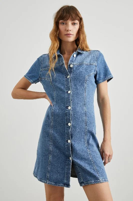 Stretch women jeans for enhanced mobility and comfortPASADENA DRESS - CADET BLUE
