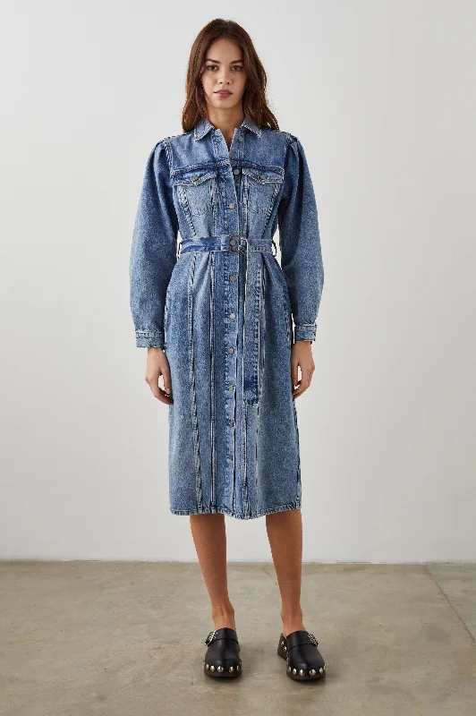 Patchwork Denim Top with a Unique and Artistic AppealPISMO DRESS - STILLWATER