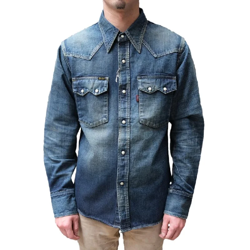 Denim Top for a Beachside Picnic with a Laid - Back StyleStudio D'Artisan "Crazy" Denim Western Shirt