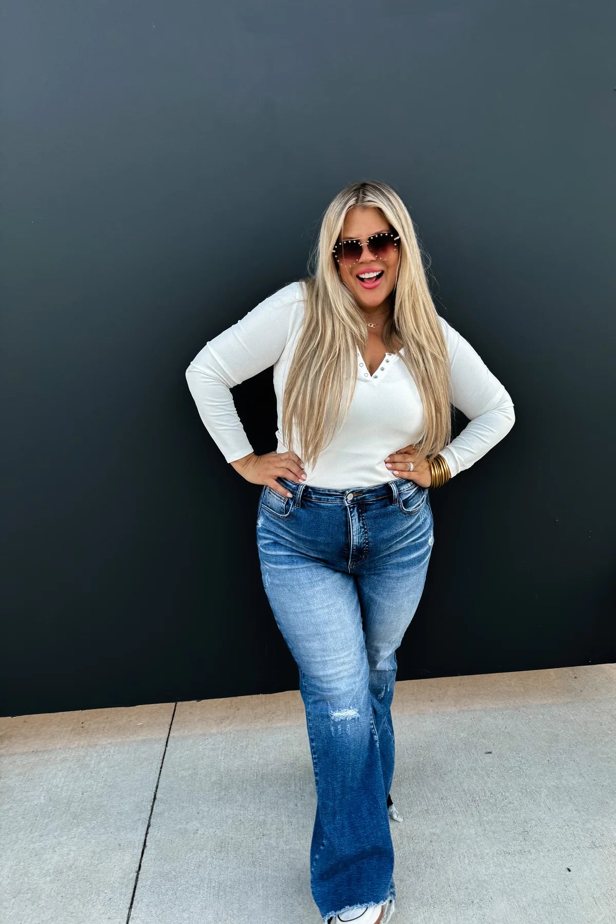 Ripped Denim Top for a Rebellious Fashion StatementRebel Tummy Control Jeans
