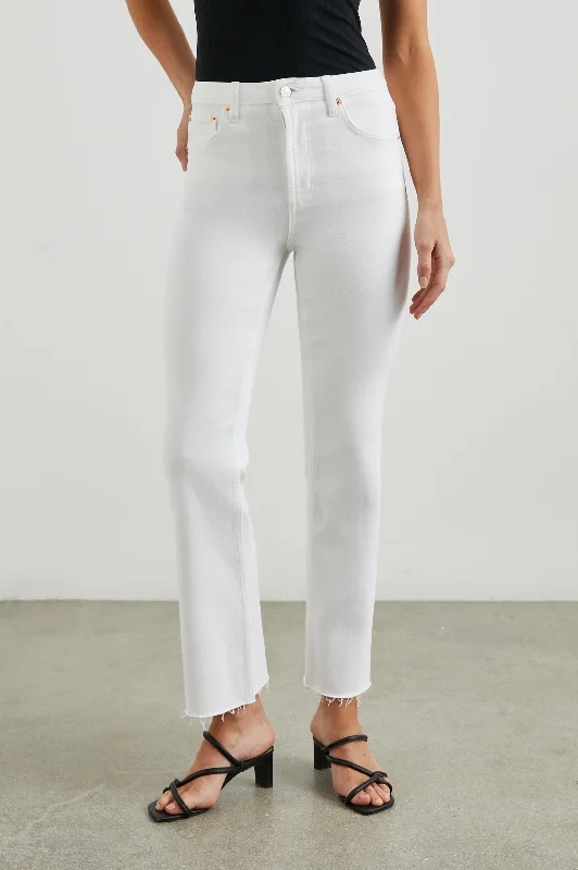 Ripped Denim Top for a Rebellious Fashion StatementSUNSET CROP SLIM FLARE - SALT WHITE Ripped Denim Top for a Rebellious Fashion StatementSUNSET CROP SLIM FLARE - SALT WHITE