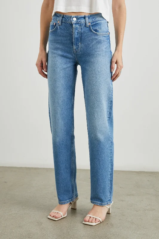 Studded Denim Top for a Glamorous and Bold StyleTOPANGA STRAIGHT - BAJA BLUE