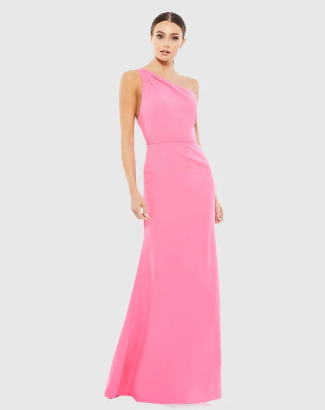 Maxi dresses with a halter neck for a stylish and sophisticated choicePink One Shoulder Jersey Mermaid Gown Maxi dresses with a halter neck for a stylish and sophisticated choicePink One Shoulder Jersey Mermaid Gown