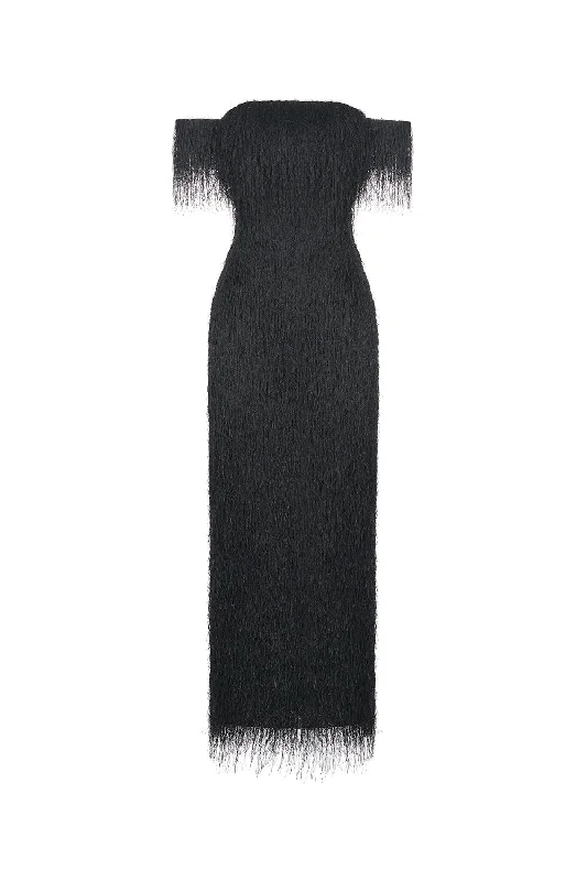 Leather maxi dresses for an edgy and bold appearanceBlack Juliette Dress