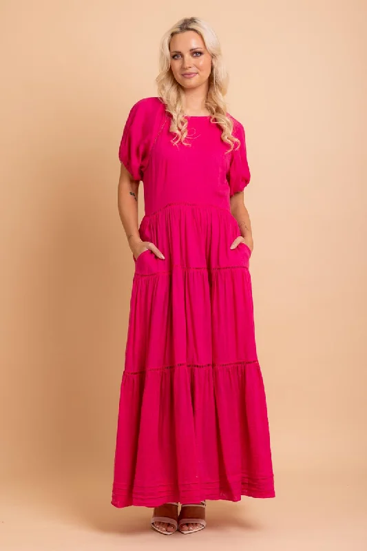 Maxi dresses with side slits for a touch of allureCamellia Maxi Dress Pink