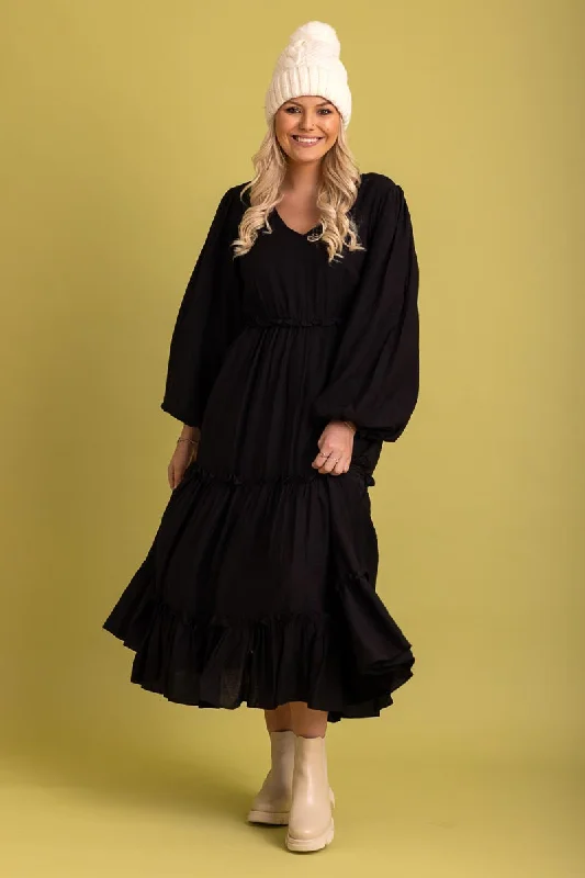 Sheer maxi dresses with lace overlays for a romantic touchChristine Maxi Dress Black