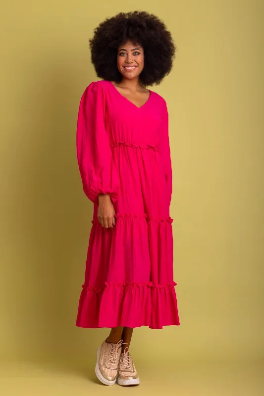 Maxi dresses with a paisley print for a classic and elegant styleChristine Maxi Dress Hot Pink