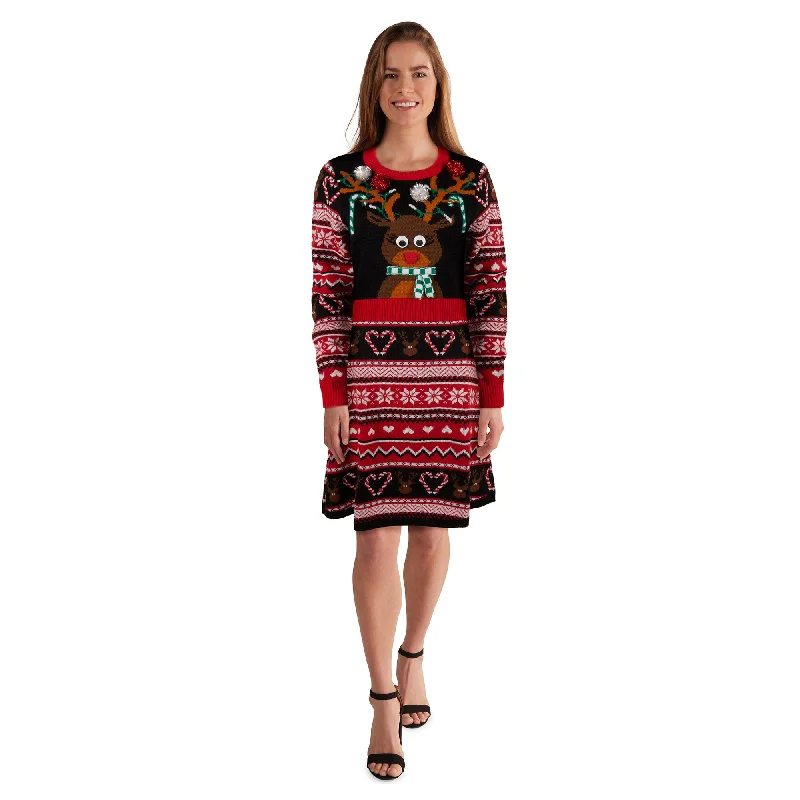 Maxi dresses with an asymmetric hem for a fashion - forward and eye - catching designComfy Cozy Women's Christmas Sweater Dress Maxi dresses with an asymmetric hem for a fashion - forward and eye - catching designComfy Cozy Women's Christmas Sweater Dress