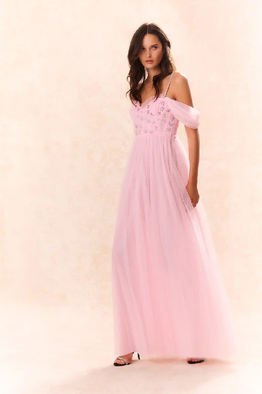Denim maxi dresses with frayed hems for a casual lookDantine Tulle Ball Gown