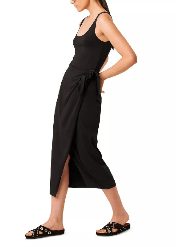 Maxi dresses with one - shoulder designs for a stylish and asymmetric lookFrench Connection Zena Jersey Wrap Dress - Black ***FINAL SALE***