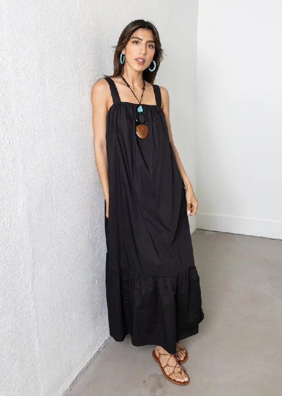Leather maxi dresses for an edgy and bold appearanceFRNCH Cylia Woven Dress ***FINAL SALE*** Leather maxi dresses for an edgy and bold appearanceFRNCH Cylia Woven Dress ***FINAL SALE***