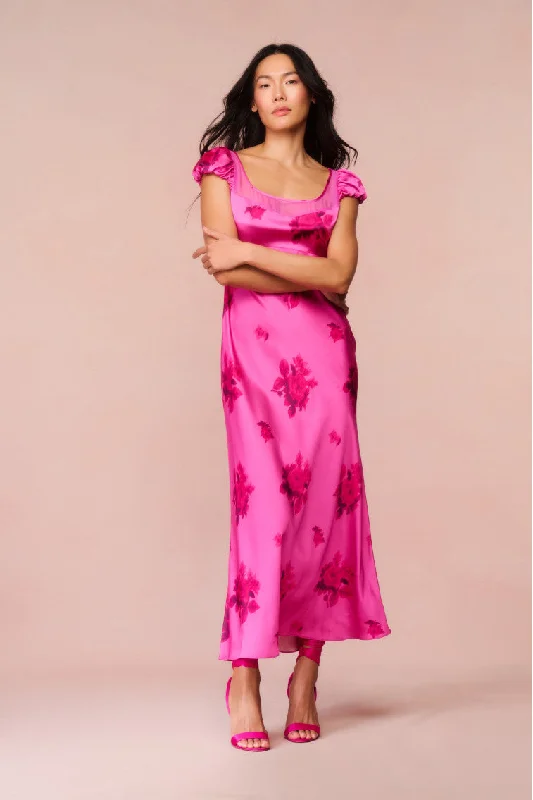 Animal print maxi dresses for a statement - making outfitJoelette Floral Satin Maxi Dress