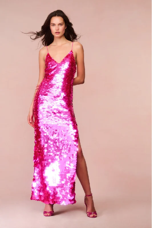 Strapless maxi dresses for a beachside vacationKaylen Sequined Maxi Dress