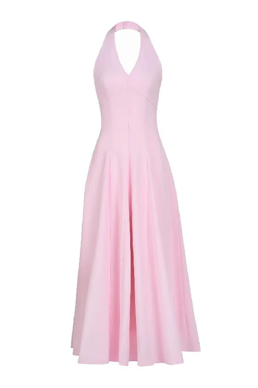 Maxi dresses with mesh panels for a sexy and trendy appearanceKelly Halter Sleeveless Crepe Ankle Length Dress Maxi dresses with mesh panels for a sexy and trendy appearanceKelly Halter Sleeveless Crepe Ankle Length Dress