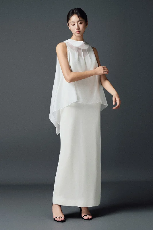 Maxi dresses with an empire waist for a flattering fit on all body typesLenore Straight Sleeveless Silk Ankle Length Dress Maxi dresses with an empire waist for a flattering fit on all body typesLenore Straight Sleeveless Silk Ankle Length Dress