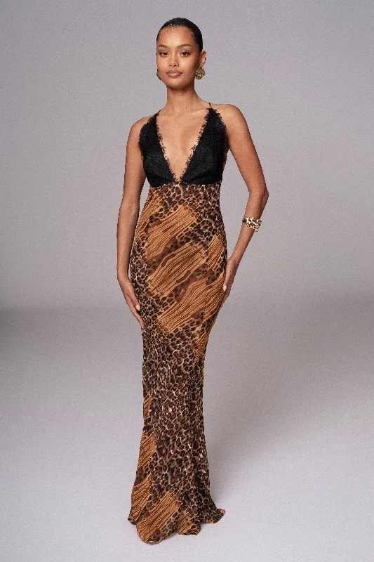 Maxi dresses with tassel accents for a fun and lively touchLeopard Print Keily Maxi Dress