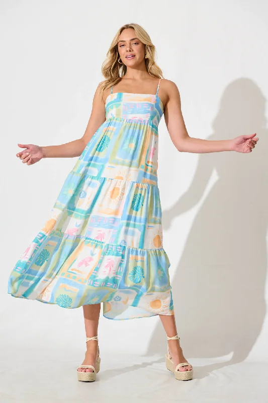 Maxi dresses with off - the - shoulder styles for a romantic and breezy lookLisette Maxi Dress In Bright Multi Patchwork