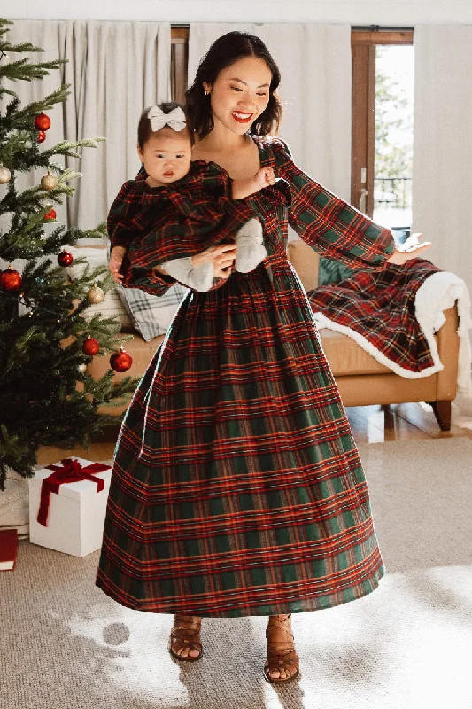 Maxi dresses with a halter neck for a stylish and sophisticated choiceMargo Midi Dress in Green Plaid