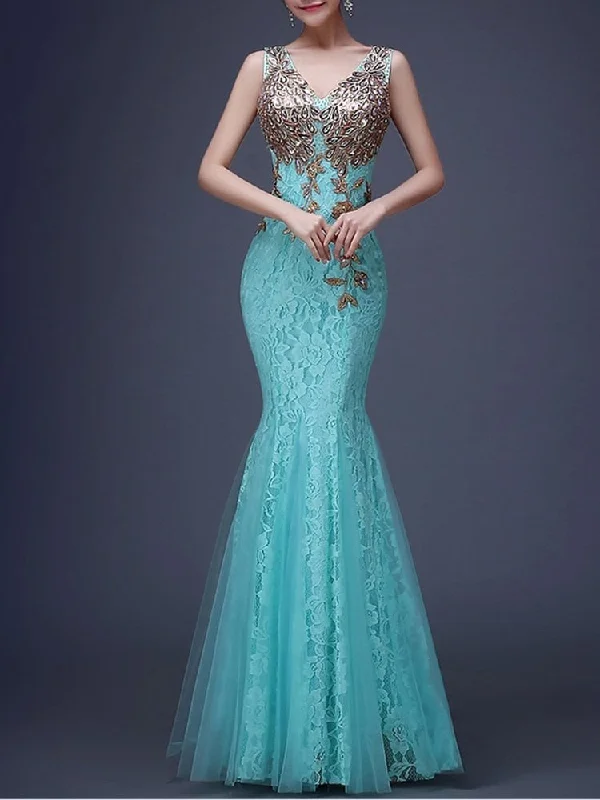 Denim maxi dresses with frayed hems for a casual lookBerriesJam - Mermaid Sleeveless Tulle Formal Lace Evening Dress Denim maxi dresses with frayed hems for a casual lookBerriesJam - Mermaid Sleeveless Tulle Formal Lace Evening Dress