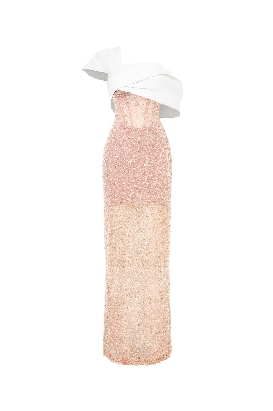 Maxi dresses with embroidered floral motifs for a unique designMeteor Sheath Sequin Mesh Lace Ankle Length Dress