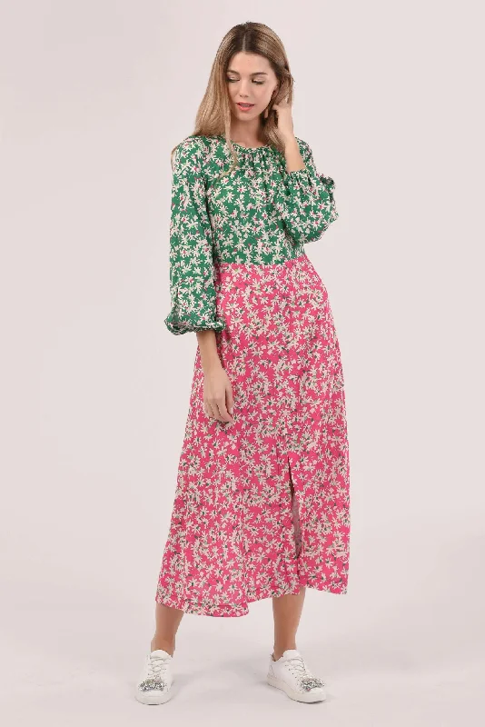 Maxi dresses with one - shoulder designs for a stylish and asymmetric lookMolly Pink & Green Floral A Line Midi Dress Maxi dresses with one - shoulder designs for a stylish and asymmetric lookMolly Pink & Green Floral A Line Midi Dress