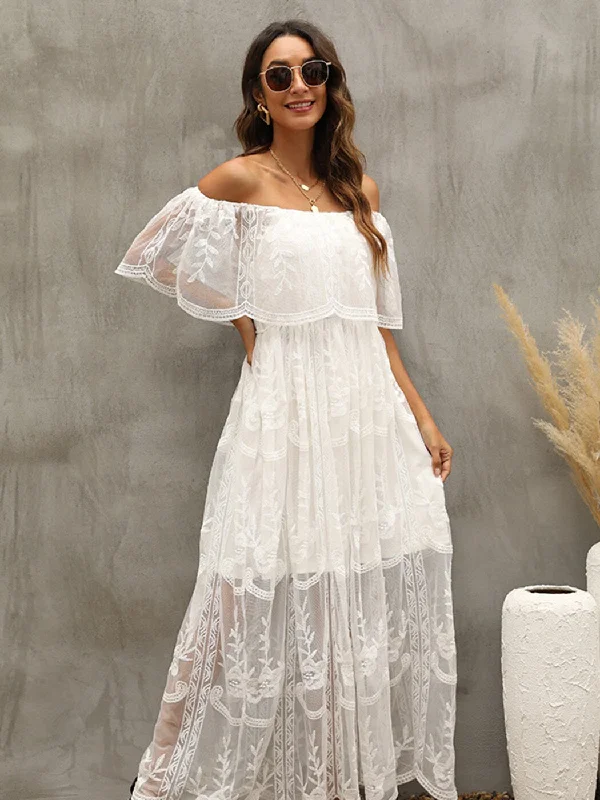 Animal print maxi dresses for a statement - making outfitBerriesJam - Off Shoulder Lace See-through Maxi Dresses Animal print maxi dresses for a statement - making outfitBerriesJam - Off Shoulder Lace See-through Maxi Dresses