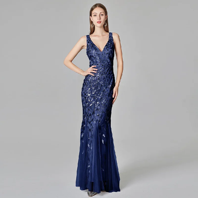 Leather maxi dresses for an edgy and bold appearanceBerriesJam - 2024 Open Back Sleeveless Embroidered Beads Fishtail Dress Leather maxi dresses for an edgy and bold appearanceBerriesJam - 2024 Open Back Sleeveless Embroidered Beads Fishtail Dress