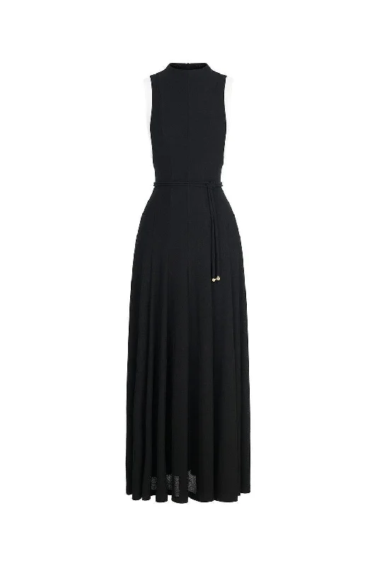 Maxi dresses with a belted empire waist for a more defined and flattering silhouettePansy A-line Sleeveless Wool Ankle Length Dress