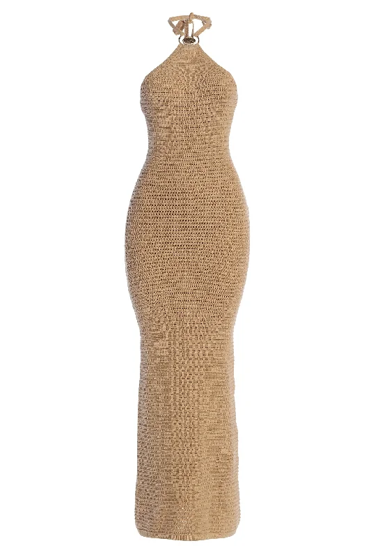 Polyester maxi dresses for easy - care and durabilitySand Overseas Halter Maxi Dress Polyester maxi dresses for easy - care and durabilitySand Overseas Halter Maxi Dress
