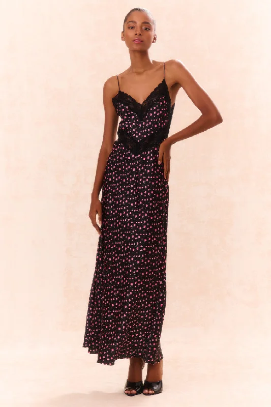 Strapless maxi dresses for a beachside vacationSerita Silk Floral Maxi Dress