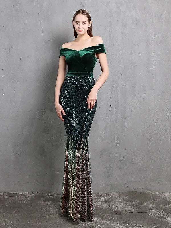 Maxi dresses with beaded embellishments for a fancy and luxurious eventBerriesJam - Slash Neck Elegant Velour Patchwork Sequins Slim Party Dress Maxi dresses with beaded embellishments for a fancy and luxurious eventBerriesJam - Slash Neck Elegant Velour Patchwork Sequins Slim Party Dress