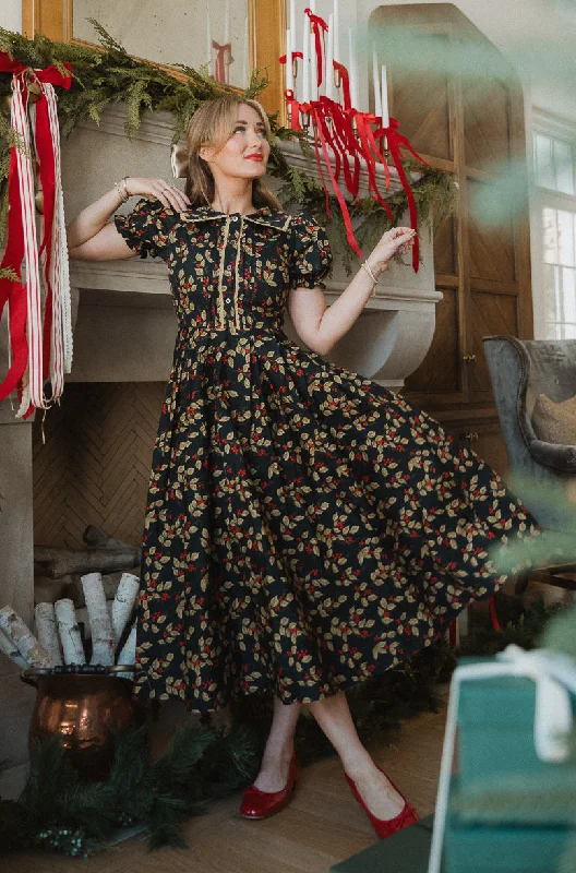 Animal print maxi dresses for a statement - making outfitSophia Dress in Holly Berry