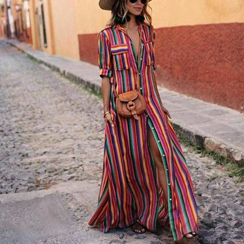 Maxi dresses with a belted empire waist for a more defined and flattering silhouetteFashionSierra - Women's Boho Beach Summer Holiday Maxi Dress Maxi dresses with a belted empire waist for a more defined and flattering silhouetteFashionSierra - Women's Boho Beach Summer Holiday Maxi Dress