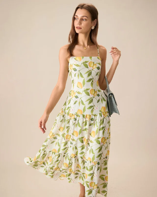 Maxi dresses with pom - pom trims for a playful and festive lookWomen's Floral Ruched Slip Maxi Dress