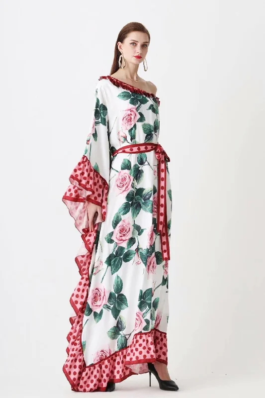 Polyester maxi dresses for easy - care and durabilityFashionSierra - Floral Printed Sash Belt Loose Design Fashion Long Maxi Dresses Polyester maxi dresses for easy - care and durabilityFashionSierra - Floral Printed Sash Belt Loose Design Fashion Long Maxi Dresses