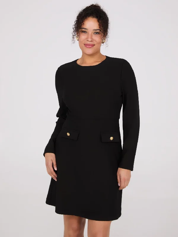 Mini dresses with fringe for a bohemian styleLong Sleeve A-Line Mini Dress