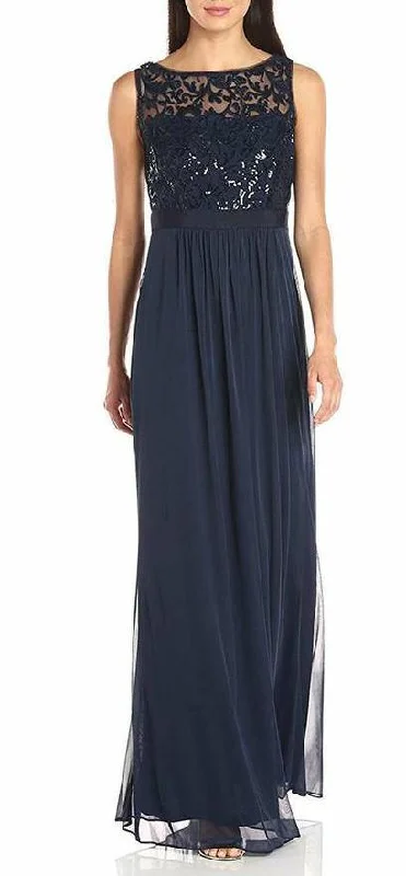 Wedding guest dresses with tiered skirts for a feminine lookAdrianna Papell AP1E200117 Sleeveless Long Formal Dress Wedding guest dresses with tiered skirts for a feminine lookAdrianna Papell AP1E200117 Sleeveless Long Formal Dress