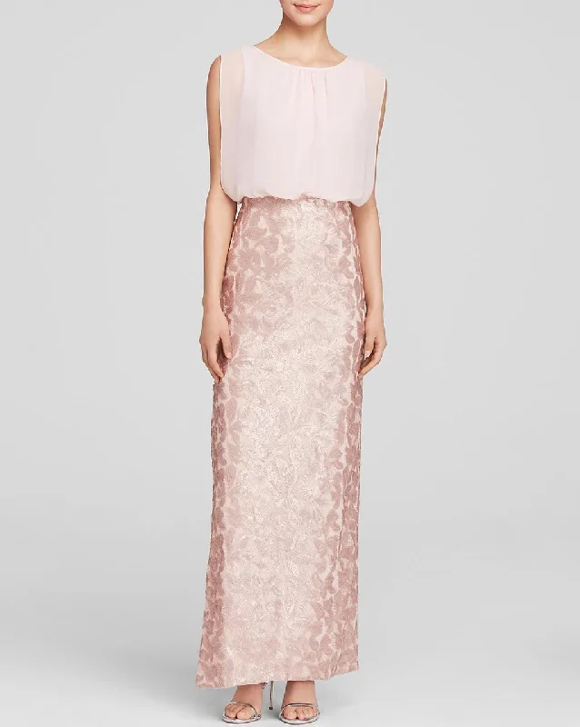 Embroidered wedding guest dresses in earthy tones for a rustic weddingAidan Mattox - Embellished Bateau Neck Dress 251704850