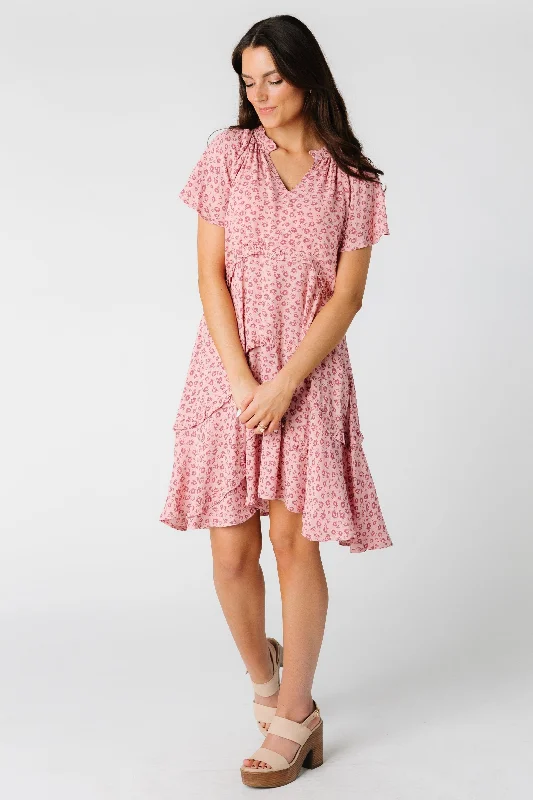 Mini dresses with embroidered details for a unique touchBrass & Roe Kesli Tiered Dress